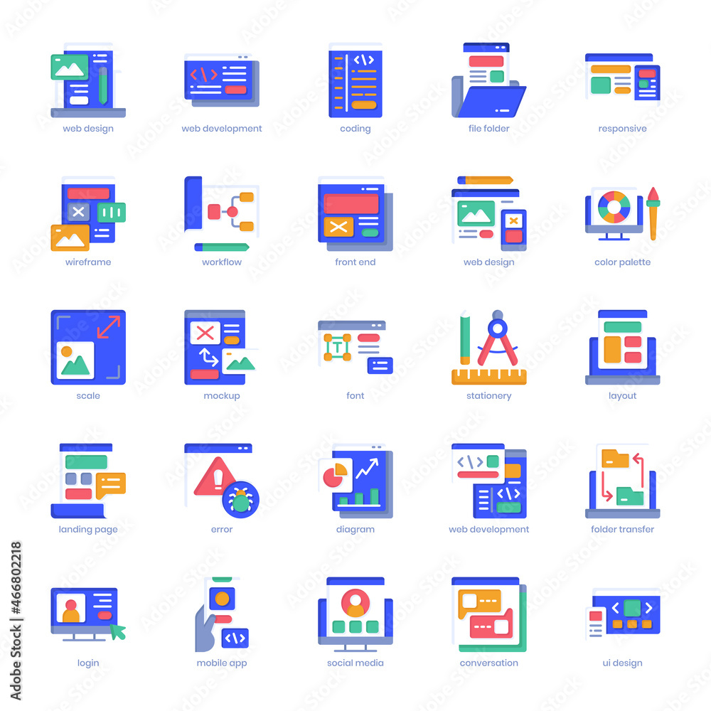 Web Design & Development pack for your website design, logo, app, UI. Web Design & Development icon flat design. Vector graphics illustration and editable stroke. Web Design & Development pack for your website design, logo, app, UI. Web Design & Development icon flat design. Vector graphics illustration and editable stroke.