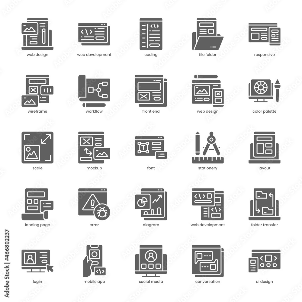 Web Design & Development pack for your website design, logo, app, UI. Web Design & Development icon glyph design. Vector graphics illustration and editable stroke. Web Design & Development pack for your website design, logo, app, UI. Web Design & Development icon glyph design. Vector graphics illustration and editable stroke.