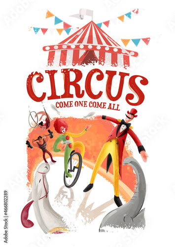 vintage poster for circus show