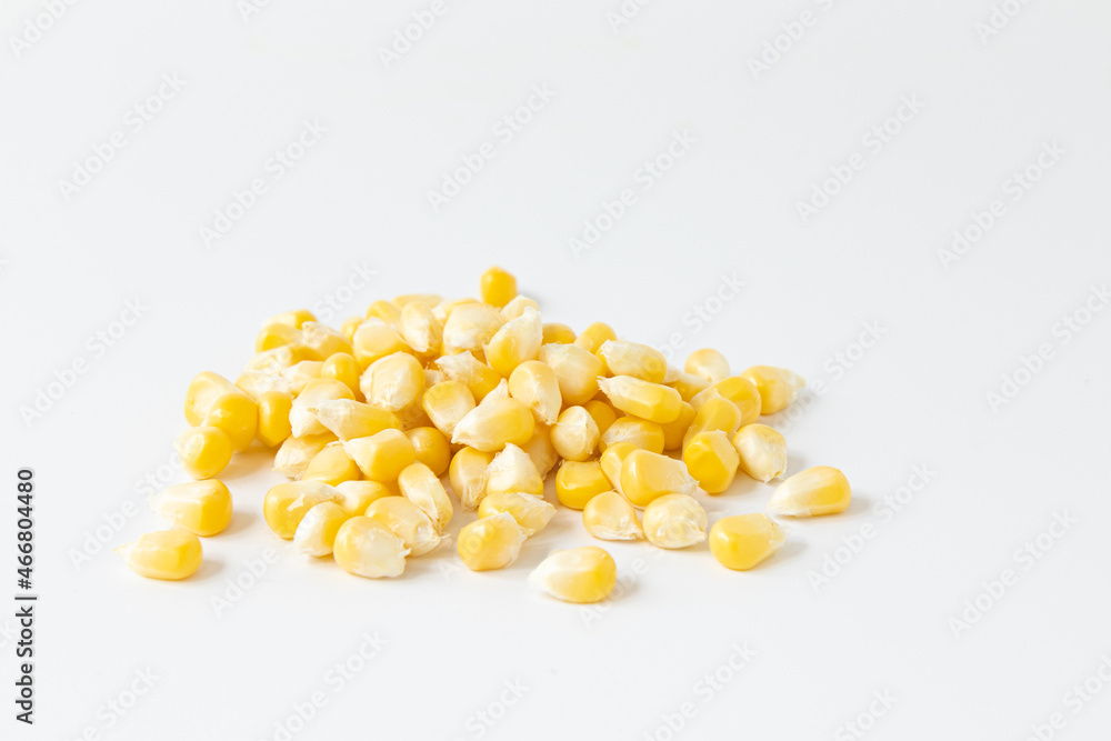 Fototapeta premium seed corn isolated on white background, side view