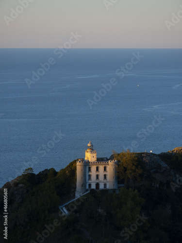 Sunset at the Faro de la Plata lighthouse, Monte Ul?a, Euskadi