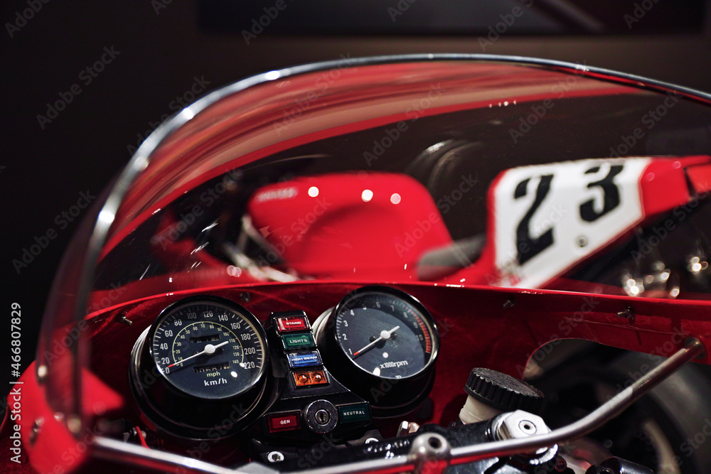 Fototapeta premium Vintage motorcycle dashboard.