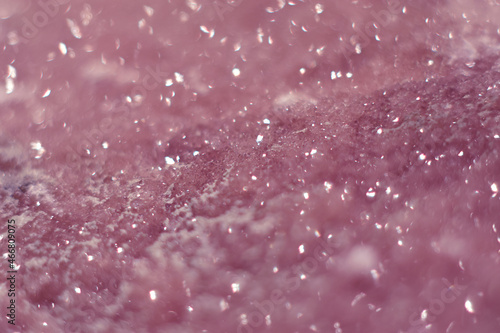 Bild auf Leinwand Beautiful druse of natural pink mineral amethyst close-up
