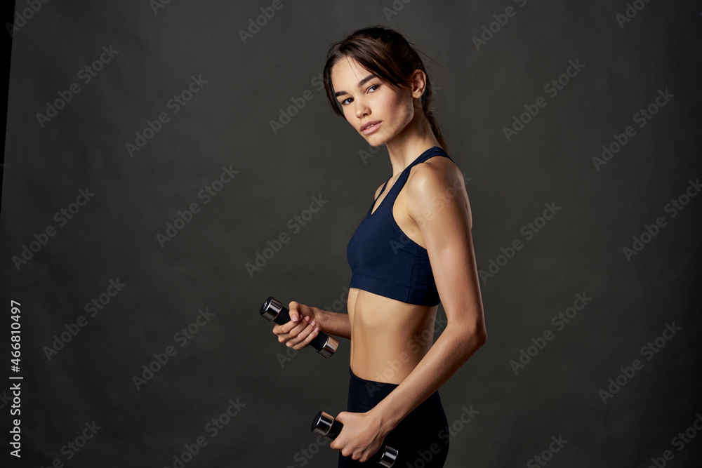 athletic woman boxing workout exercises fitness posing studio lifestyle athletic woman boxing workout exercises fitness posing studio lifestyle