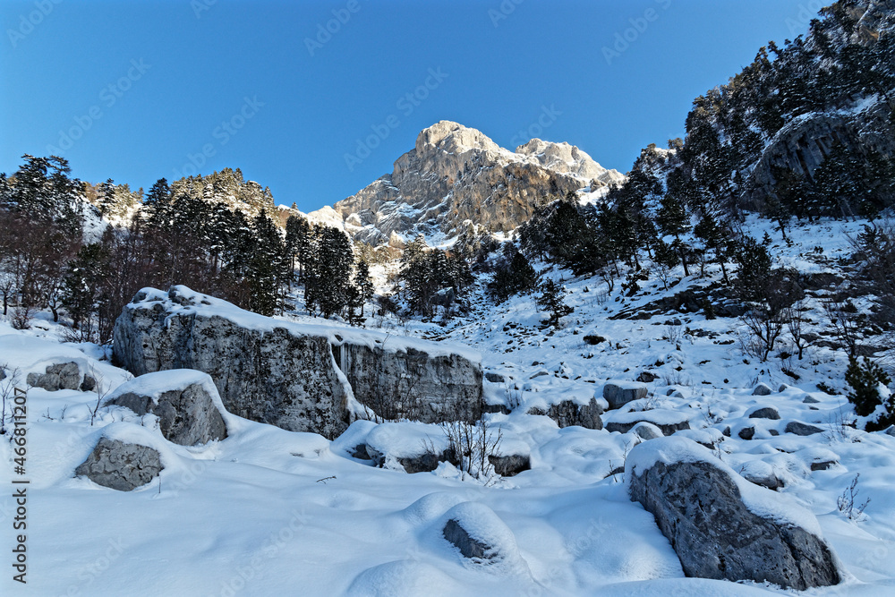 Zla Kolata
Zla Kolata has an elevation of 2,534 metres (8,314 ft), making it the highest mountain in Montenegro, and the 16th highest in Albania. - obrazy, fototapety, plakaty 