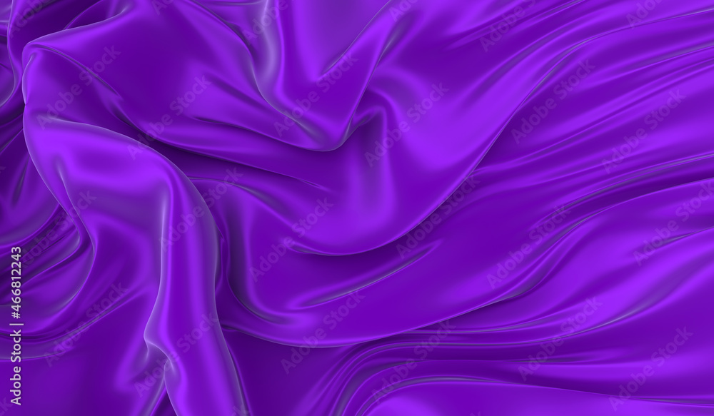 Fototapeta premium Violet silk background. Waves of red silk full screen. Abstract elegant background for your project.