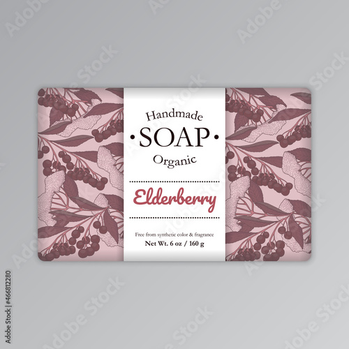 Elderberry Soap Packaging Label Template