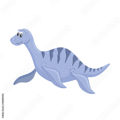cute plesiosaurus character