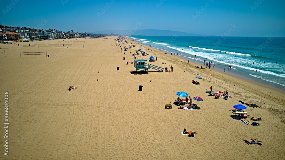 Top view of beautiful dreamy beach. General plan Top view of beautiful dreamy beach. General plan
