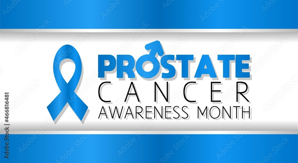 Prostate cancer awareness month theme. Vector blue ribbon symbol for no shave awareness concept against man prostate cancer. Suitable for Poster, Banners, campaign and greeting card. Prostate cancer awareness month theme. Vector blue ribbon symbol for no shave awareness concept against man prostate cancer. Suitable for Poster, Banners, campaign and greeting card.