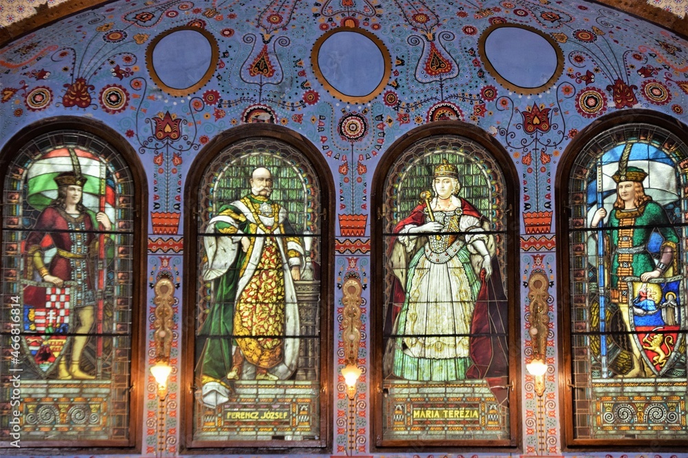 Interior of the City Hall in Subotica, Serbia