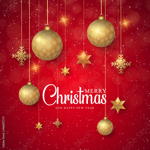 Merry Christmas background with Modern Christmas element. Vector illustration