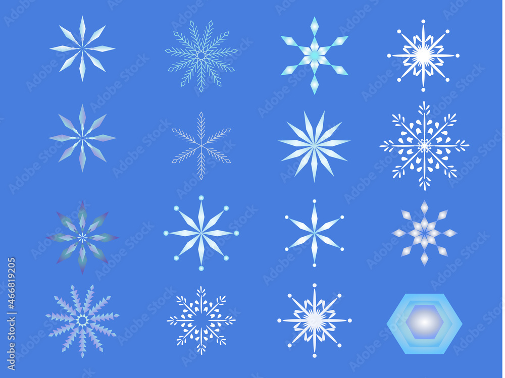 雪の結晶素材セット 雪の結晶素材セット
