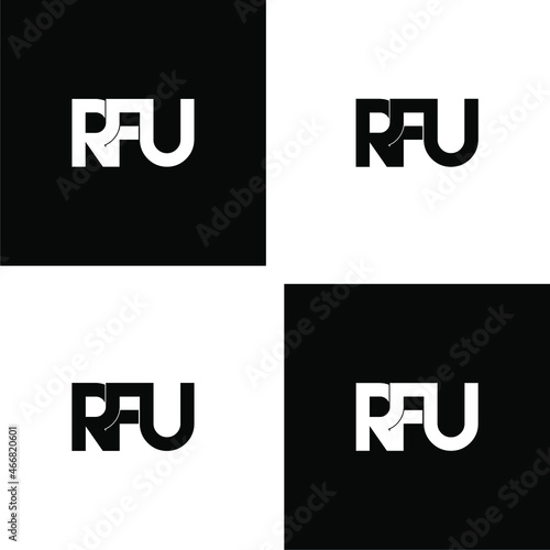 rfu initial letter monogram logo design set photo