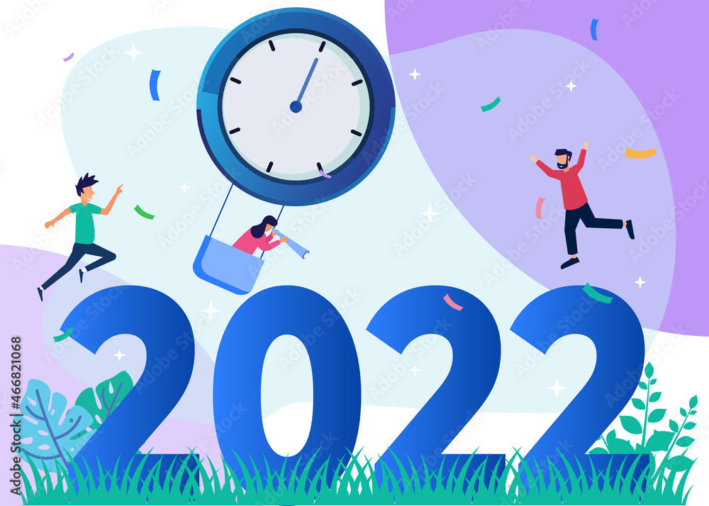 Illustration vector graphic cartoon character of 2022 Illustration vector graphic cartoon character of 2022