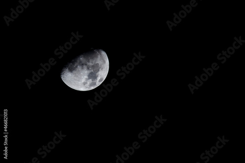 księżyc, moon, księżyc na tle nocy