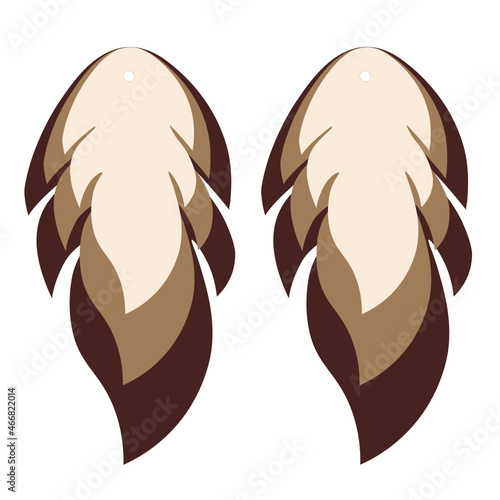 Faux leather earring vector file svg