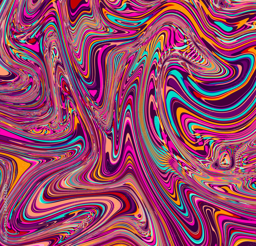 Obraz premium High Resolution Colorful fluid painting with marbling texture, 3D Rendering.