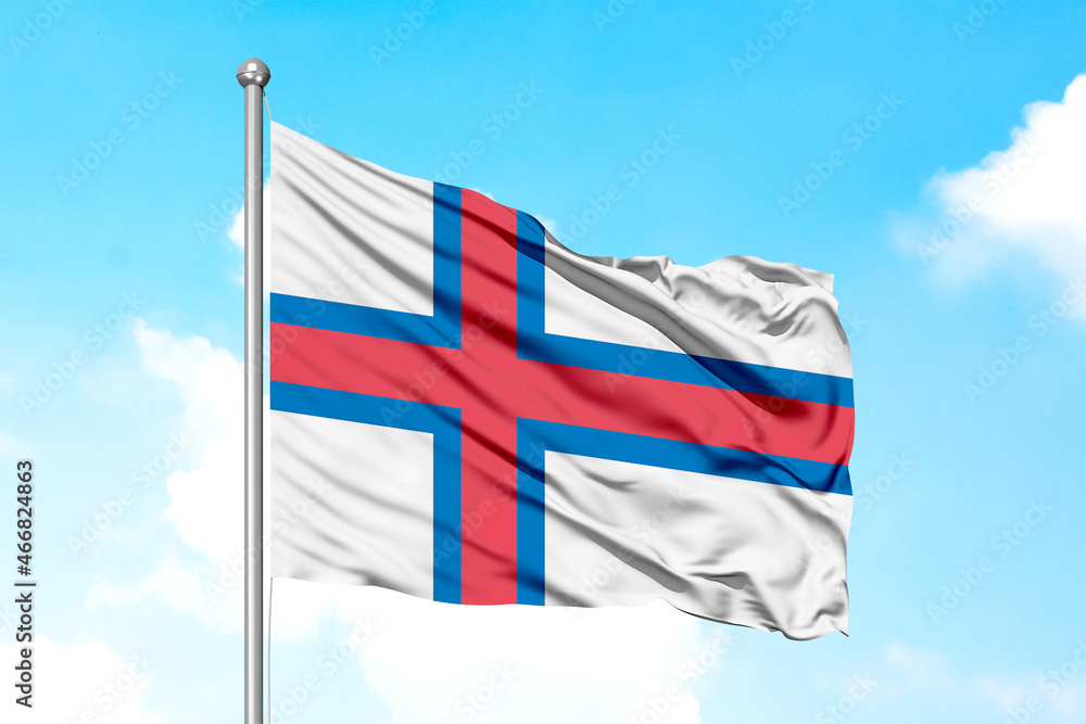 Faroe Islands Flying Flag Stock Illustration | Adobe Stock