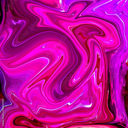 High Resolution Colorful fluid painting with marbling texture  3D Rendering.