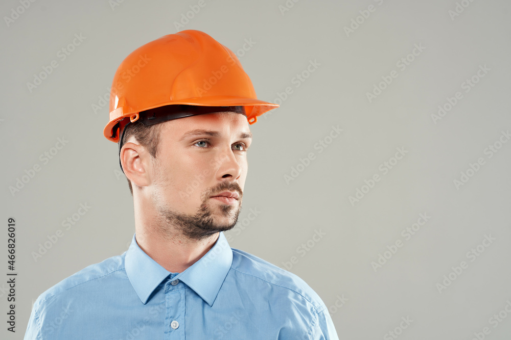 man in construction uniform protection Working profession man in construction uniform protection Working profession