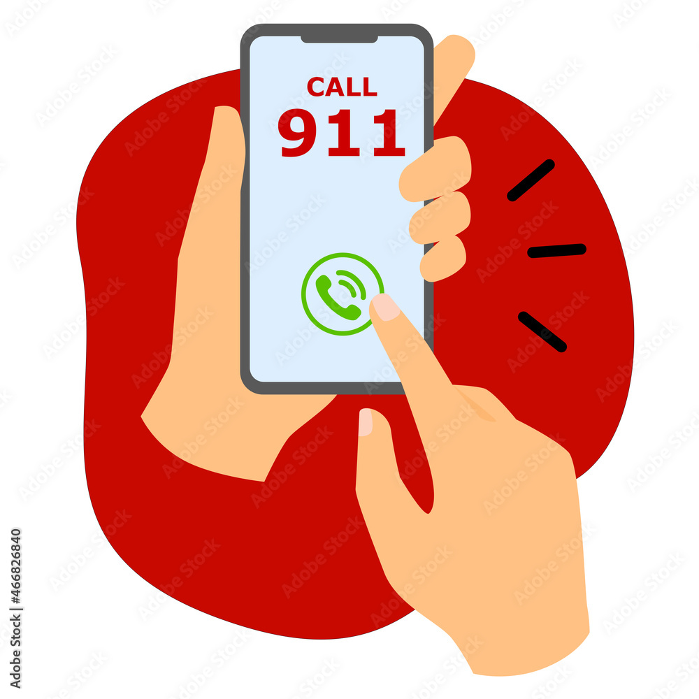 Call 911 Stock Illustration Adobe Stock