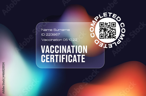 Corona virus vaccine template. Use it for vaccination campaign advertisement poster design. Vector illustration.