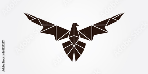 Phoenix mosaic logo silhouette symbol template