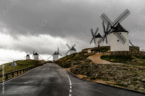 windmill in the morning