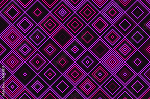 Color dodge effect illustration. Abstract geometric background consisting of squares. 