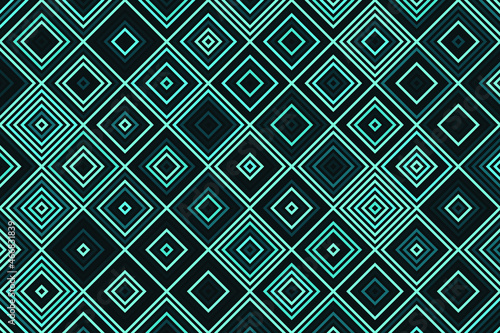 Color dodge effect illustration. Abstract geometric background consisting of squares. 