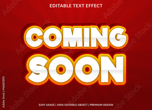 coming soon editable text effect with abstract and premium style use for business logo and brand