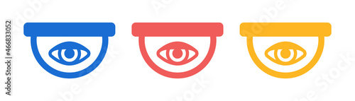 Cctv camera icon set. Security system vector illustration