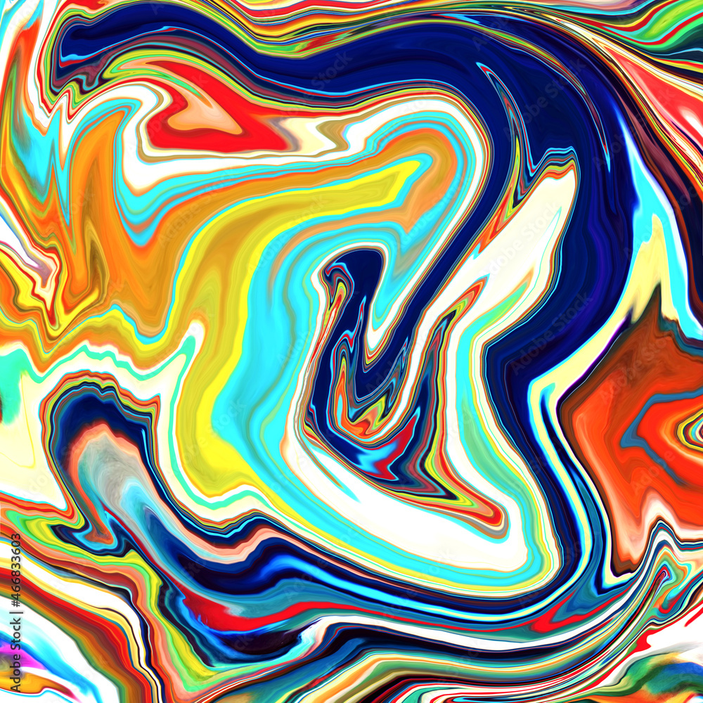 Colorful abstract liquid marble texture, fluid art. Very nice abstract colorful design swirl background Video. 3D Rendering, 4K.	