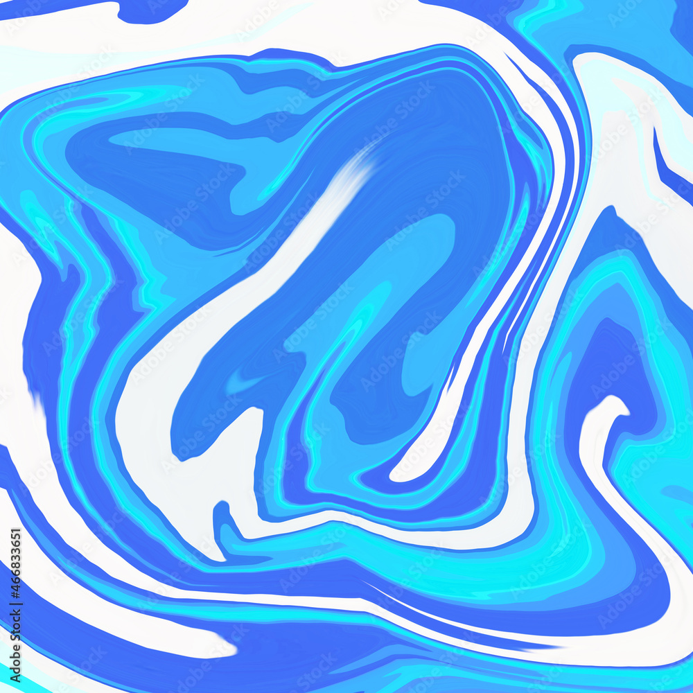 Blue abstract liquid marble texture, fluid art. Very nice abstract colorful design swirl background Video. 3D Rendering, 4K.