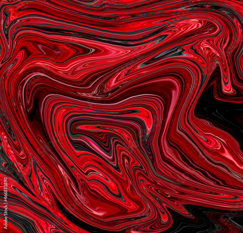 Red abstract liquid marble texture, fluid art. Very nice abstract colorful design swirl background Video. 3D Rendering, 4K.