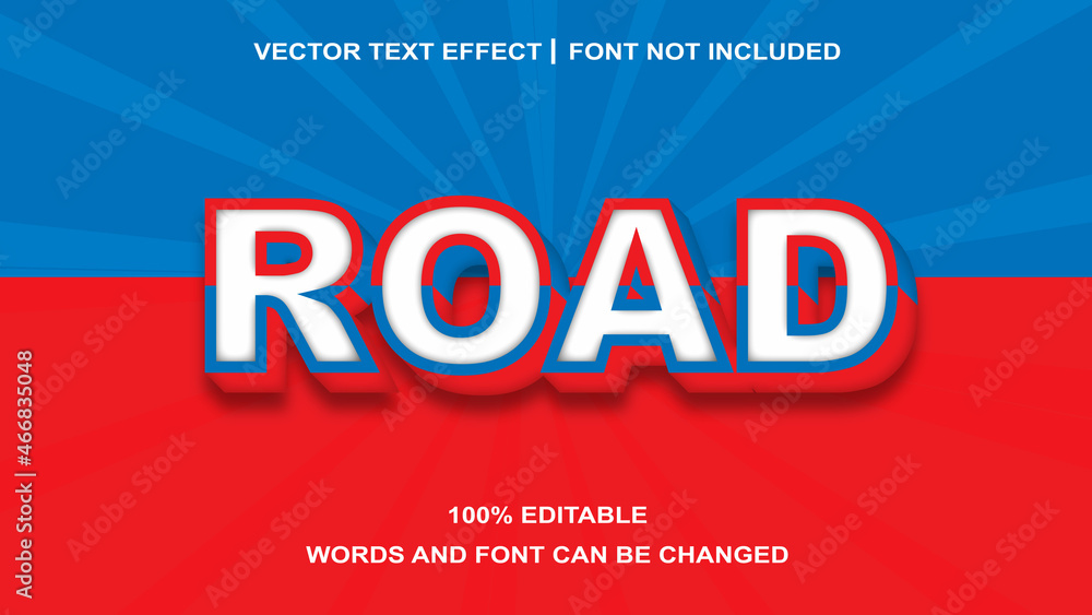 ROAD TEXT EFFECT EDITABLE