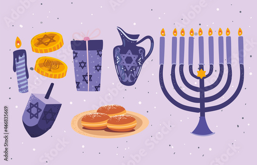 eight hanukkah icons