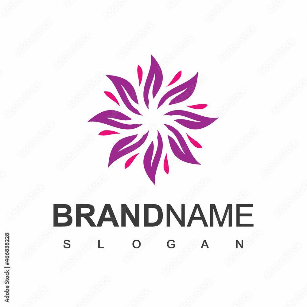 Flower Logo Template, Beauty Symbol Flower Logo Template, Beauty Symbol