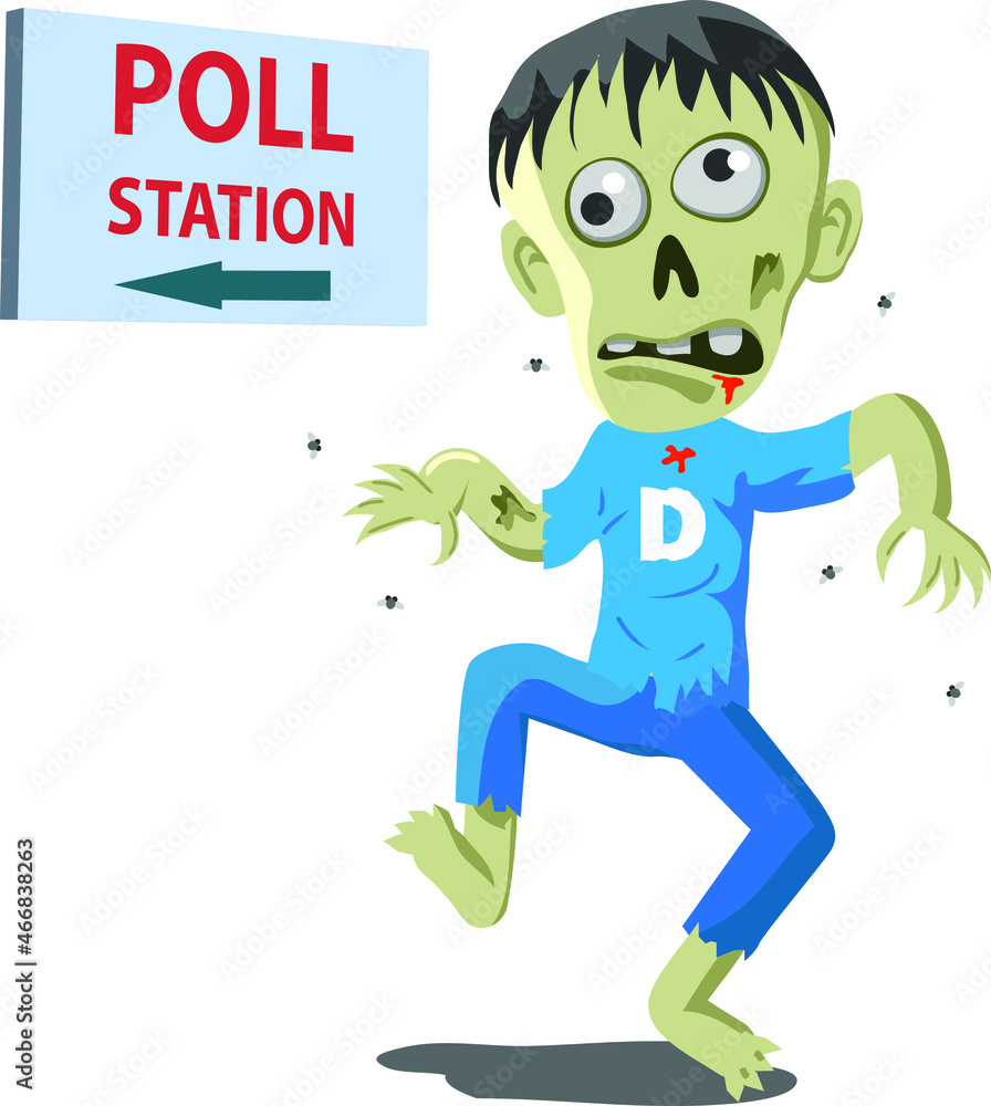Dead person going to the poll station to vote Dead person going to the poll station to vote