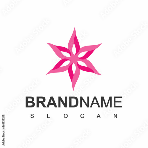 Flower Logo Template, Beauty Symbol