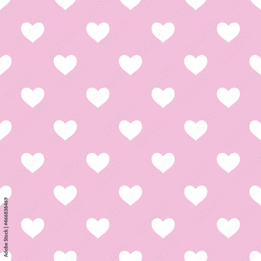 Sweet heart seamless pattern design. Seamless pattern of white heart on pink background. Sweet heart seamless pattern design. Seamless pattern of white heart on pink background.