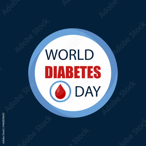 Vector illustration of World Diabetes Day, as a banner, poster or template, a global awareness campaign against diabetes mellitus and is held every November 14th.