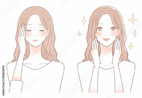 頭痛に悩む女性のビフォーアフター