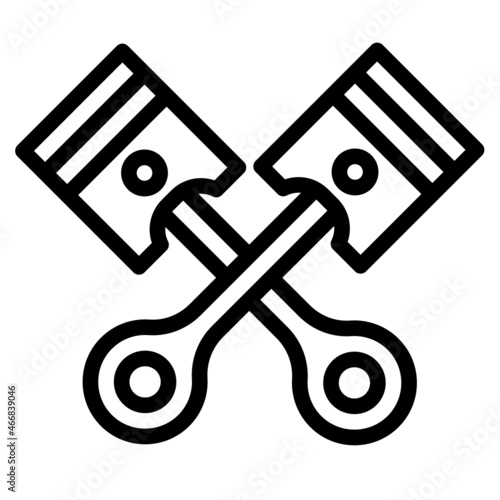 piston line icon