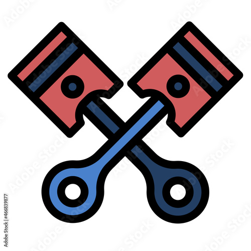 piston line icon
