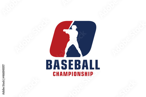 Letter O with Baseball Logo Design. Vector Design Template Elements for Sport Team or Corporate Identity.