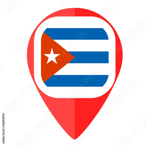 Free Download Cuba flag pin marker locator country - GFXLoad