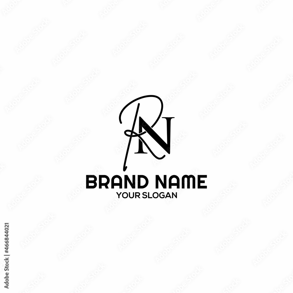 Simple RN Logo Design Vector Simple RN Logo Design Vector