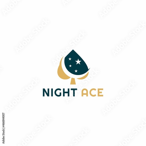 Night Ace Logo Design Vector